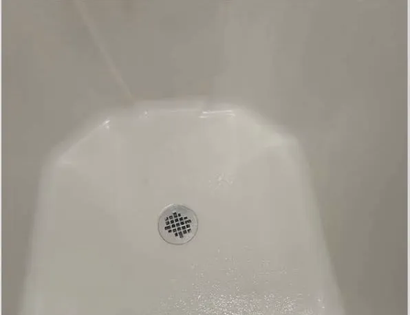 Shower floor after deep cleaning
