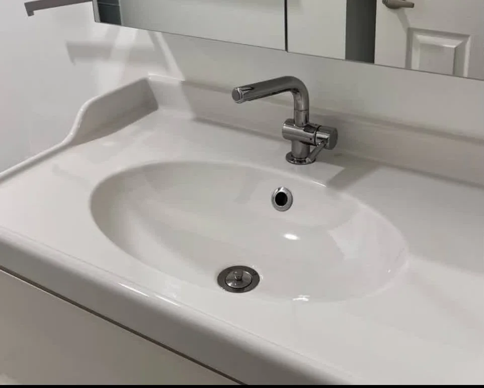 Sparkling clean bathroom sink